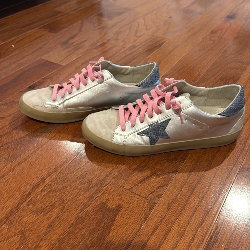 Shu Shop Metallic Silver Sneakers
